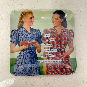 Vintage inspired “hangover” decorative plate